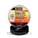 Cinta Scotch super 33+20x19 PVC negro con referencia 332019 de la marca 3M ELECTRICOS.