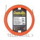 Trenza monofilamento poliéster ANGUILA MAX diámetro 4,5mm 22m con nuevos terminales diámetro 5mm fijos con lazo, color naranja con referencia 75145022 de la marca ANGUILA.