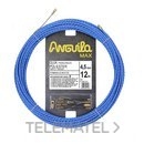 Trenza triple poliéster ANGUILA MAX diámetro 4,5mm 12m con nuevos terminales diámetro 5mm fijos con lazo, color azul con referencia 75045012 de la marca ANGUILA.