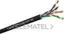 Cable LAN Ethernet CC-UTP CAT6 CU PE EXT negro (En bobina de 500m) con referencia 005020 de la marca CENTER CABLE.