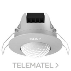 Detector de movimiento 360° empotrable en techo, plata con referencia DM TEC 03P de la marca DINUY.