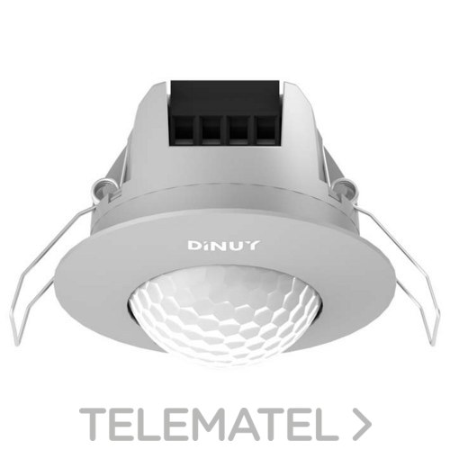 Detector de movimiento 360° empotrable en techo, plata con referencia DM TEC 03P de la marca DINUY.