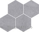 Mosaico malla hexagonal porcelánico ETERNA grafito 30x30cm con referencia 52T6FX101 de la marca GALA.
