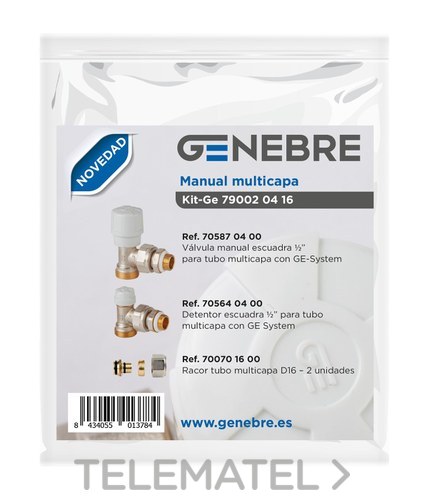 Kit GE manual multicapa 705870400 + 705640400 + 700701600 con referencia 79002 04 16 de la marca GENEBRE.