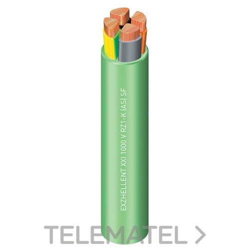Cable Exzhellent 1000V RZ1-K 0,6/1kV 5G16 verde con referencia 1992511VDP de la marca GENERAL CABLE.