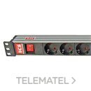 REGLETA ELECTRICA 19" 9 TOMAS SCHUKO SIN INTERRUPTOR con referencia 26029 de la marca OPENET ICS.