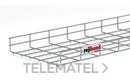 Bandeja de rejilla Rejiband altura 60 mm y ancho 300 mm con borde de seguridad, en acero, acabado electrocincado EZ con referencia 60212300 de la marca PEMSA.