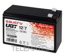 Batería AGM recargable UBT12/7 12V 7Ah con referencia 013BS000001 de la marca SALICRU.