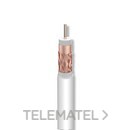 Cable coaxial T-100plus PVC Eca Clase A 16VRtC Ø 1,13/4,8/6,6mm blanco (en bobina de plástico de 100m) con referencia 214102 de la marca TELEVES.