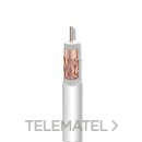 Cable coaxial T100 PLUS PVC blanco con referencia 214104 de la marca TELEVES.