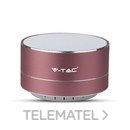 Altavoz Bluetooth de metal Mic & tarjeta TF batería 400mah color oro rosa con referencia 7715 de la marca V-TAC.